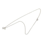 Chanel CC Logo Heart Pendant 08c Silver Metal Rhinestone — view 4