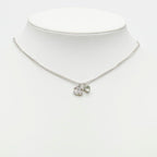 Chanel CC Logo Heart Pendant 08c Silver Metal Rhinestone — view 6