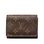 Louis Vuitton Monogram Envelope Carte de Visite Card Case Brown Leather