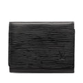 Louis Vuitton Epi Envelope Carte de Visite Card Case Noir Black Leather