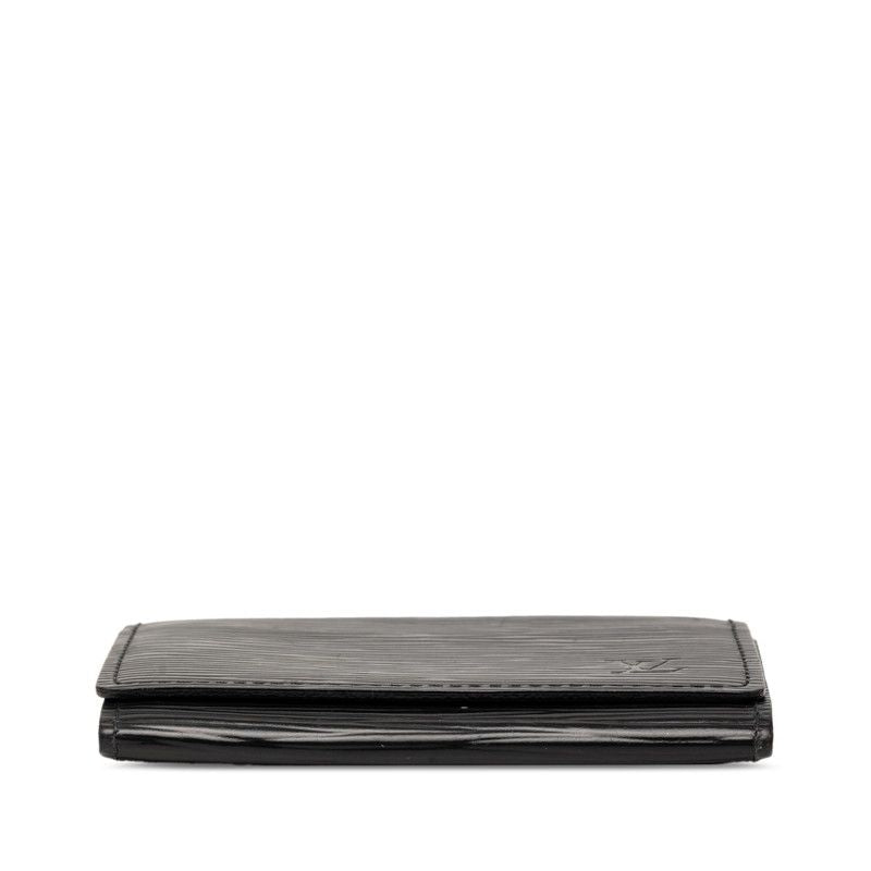 Louis Vuitton Epi Envelope Carte de Visite Card Case Noir Black Leather — view 3