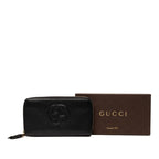 Gucci Interlocking Soho Tassel Zip Around Wallet Black Leather — view 7