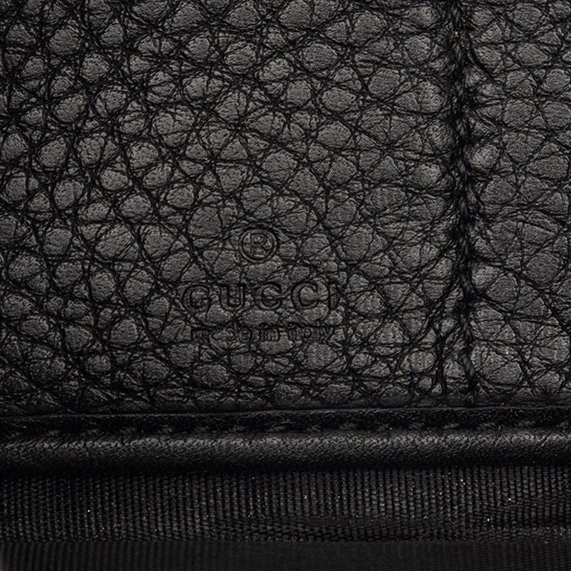 Gucci Interlocking Soho Tassel Zip Around Wallet Black Leather — view 5