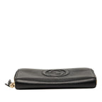 Gucci Interlocking Soho Tassel Zip Around Wallet Black Leather — view 3
