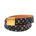Louis Vuitton Monogram Multicolor Ceinture Carre 80 32 Black Leather 1- Belt