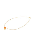 Hermes Cage de Ash Cube Necklace Gold Orange Plated Enamel — view 3
