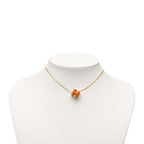 Hermes Cage de Ash Cube Necklace Gold Orange Plated Enamel — view 7