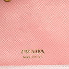 Prada Trifold Wallet Pink Saffiano Leather — view 6