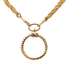 Chanel Vintage Loupe Necklace Double Strand Gold Plated — view 3