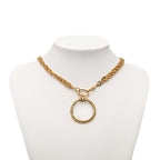 Chanel Vintage Loupe Necklace Double Strand Gold Plated — view 7