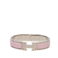 Hermes Click PM Bracelet Silver Pink Metal Enamel