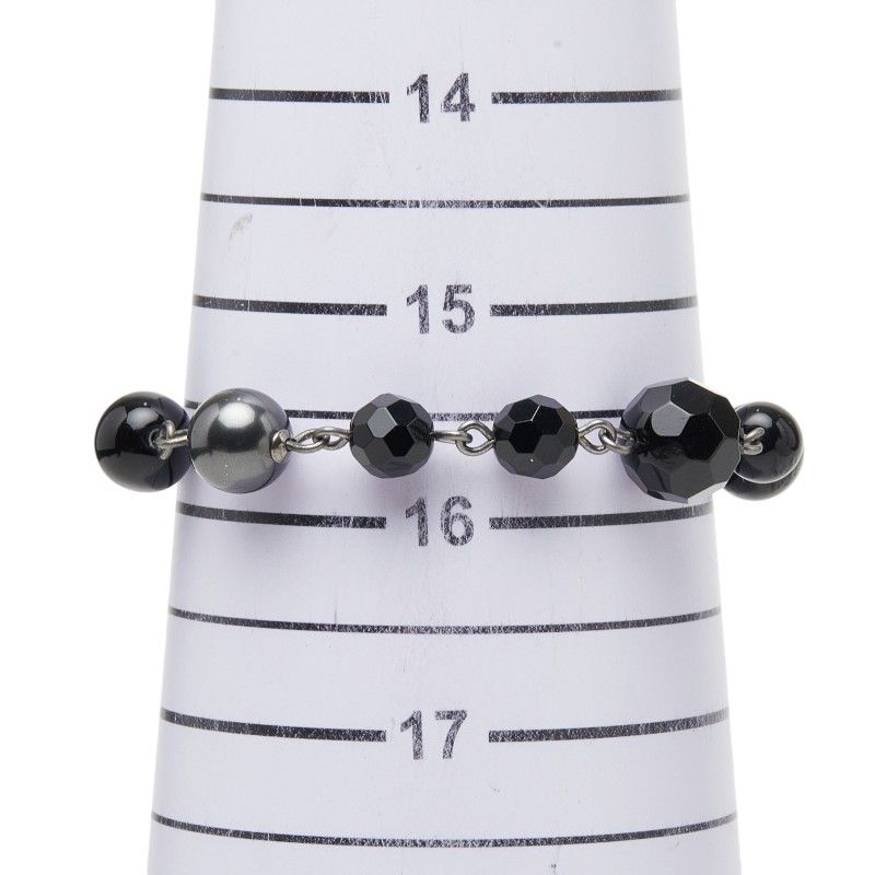 Chanel CC Logo Bracelet Silver — view 5