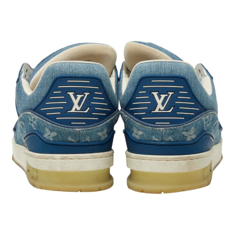 Louis Vuitton LV Trainer Line Sneakers 6.5 Indigo Blue Denim — view 2