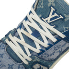 Louis Vuitton LV Trainer Line Sneakers 6.5 Indigo Blue Denim — view 5