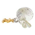 Chanel CC Logo Medallion Vintage Earrings Single Silver Gold Metal Plated — view 3