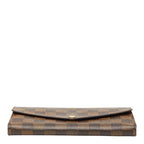 Louis Vuitton Damier Portefeuille Sarah Wallet Brown Leather — view 3