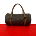 Louis Vuitton Vintage Papillon 26 Monogram Leather Mini Boston Bag Brown