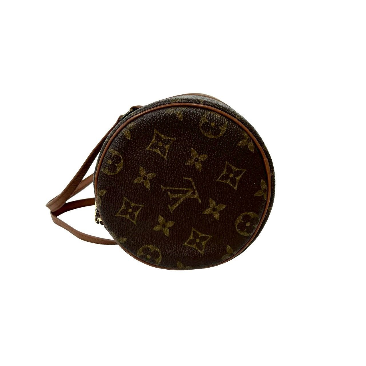Louis Vuitton Vintage Papillon 26 Monogram Leather Mini Boston Bag Brown — view 5