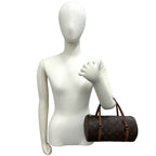 Louis Vuitton Vintage Papillon 26 Monogram Leather Mini Boston Bag Brown — view 2