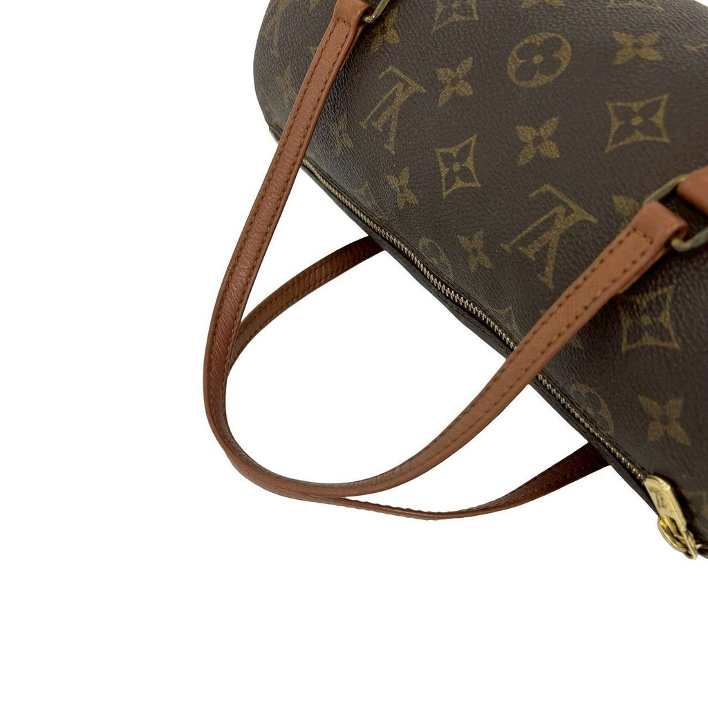 Louis Vuitton Vintage Papillon 26 Monogram Leather Mini Boston Bag Brown — view 4