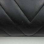 Chanel Stitch Handbag Blanc CC Logo Leather Black — view 5