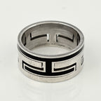 Hermes Mubouche Ring Logo 925 Sterling Silver Black — view 2