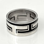 Hermes Mubouche Ring Logo 925 Sterling Silver Black — view 3