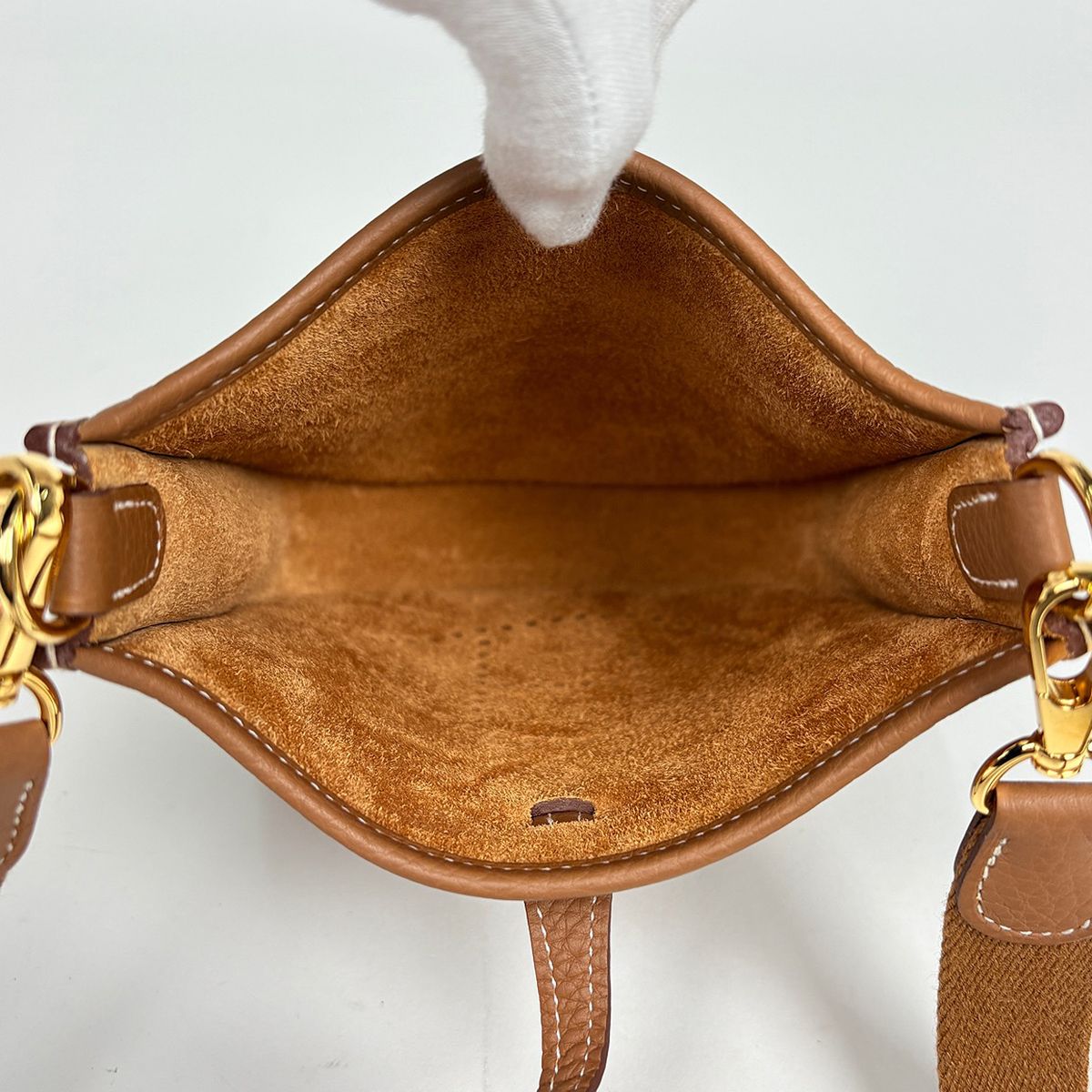 Hermes Evelyne TPM Amazon Pochette Mini Perforated Shoulder Bag Taurillon — view 8