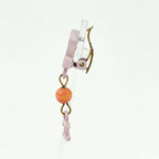 Chanel CC Logo Earrings Swing Gold Plated Pink — view 2