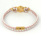 Louis Vuitton Bracelet LV Click It Leather Gold Pink White — view 3