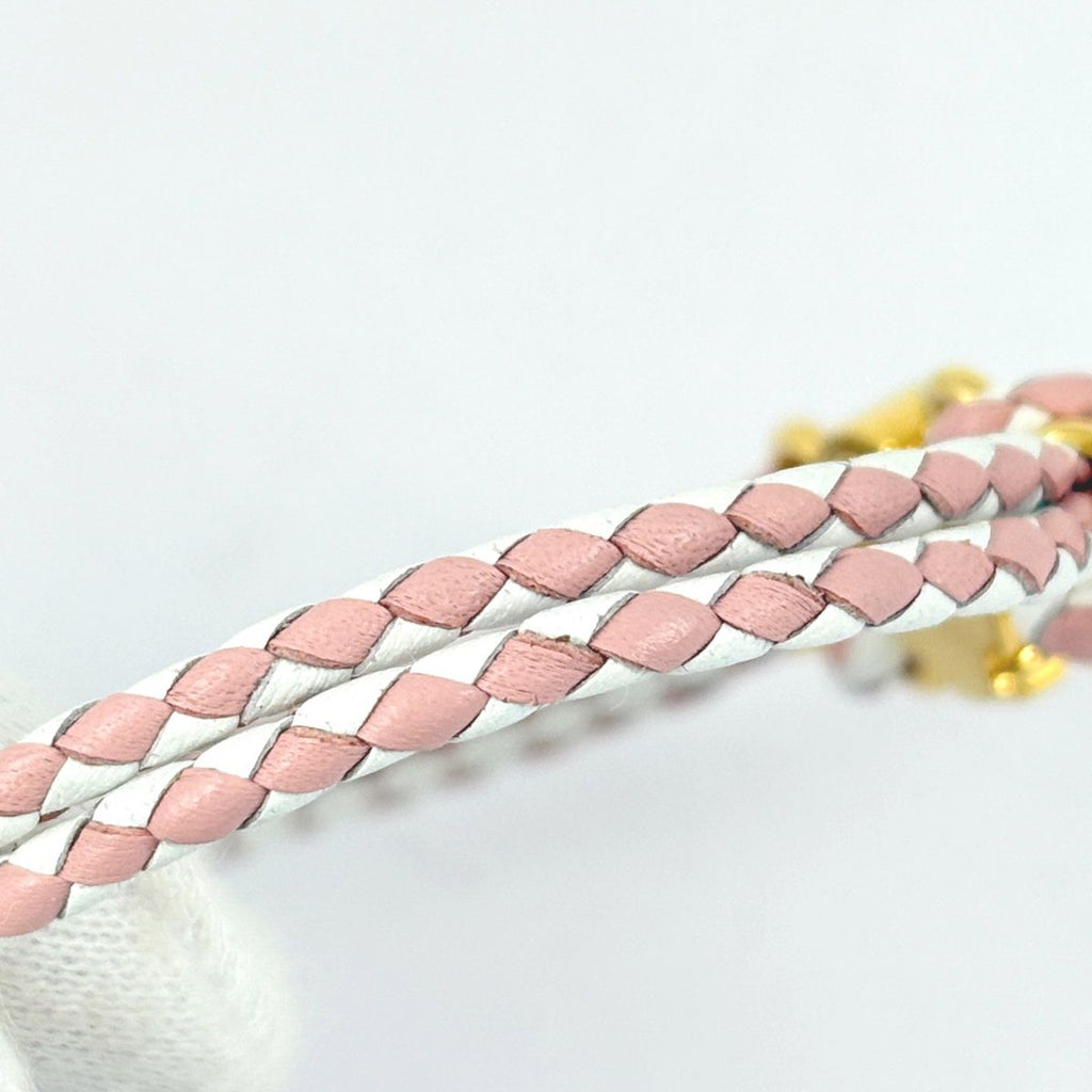 Louis Vuitton Bracelet LV Click It Leather Gold Pink White — view 4