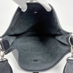 Hermes Evelyne 1 GM Perforated Logo Shoulder Bag Taurillon Clemence Black — view 8