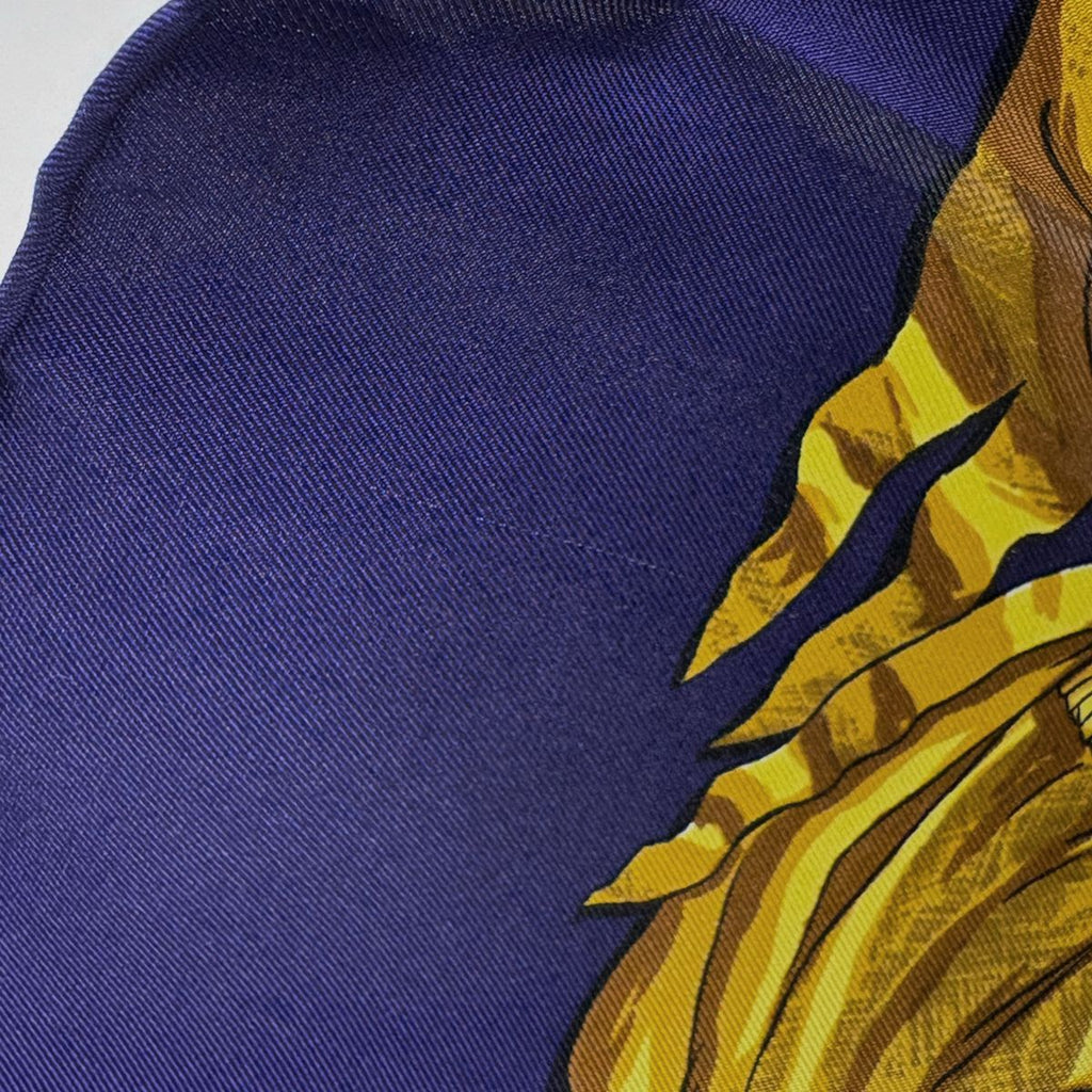 Hermes Carre 90 Marine ET Cavalerie Sea and Cavalry Scarf Silk Navy Multicolor — view 4