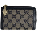 Gucci GG Pattern Bifold Wallet Compact Canvas Navy