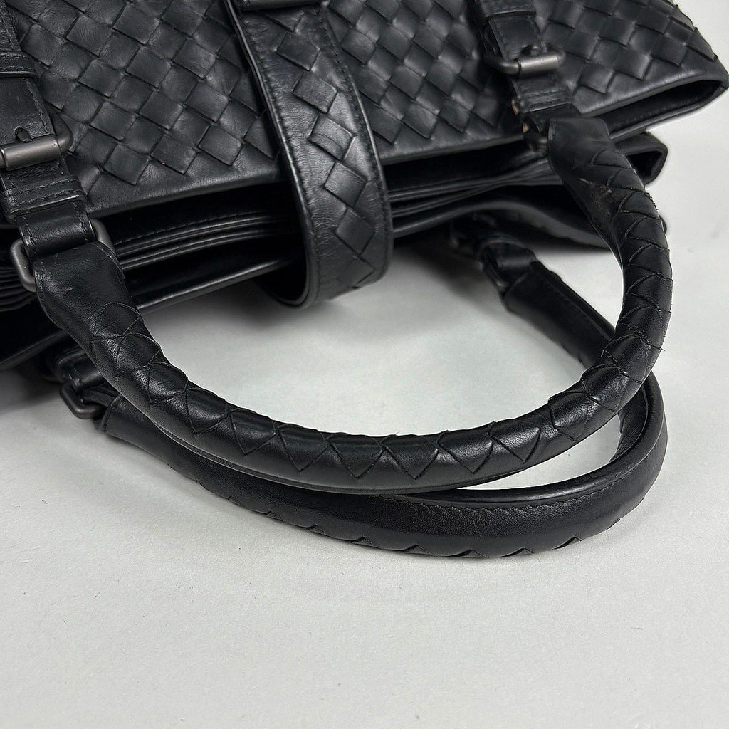 Bottega Veneta Intrecciato Rome Tote Leather Black — view 8