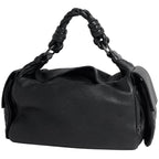 Bottega Veneta Intrecciato Handbag Leather Black