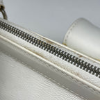 Dior Logo Handbag Flight Line Leather White — view 5