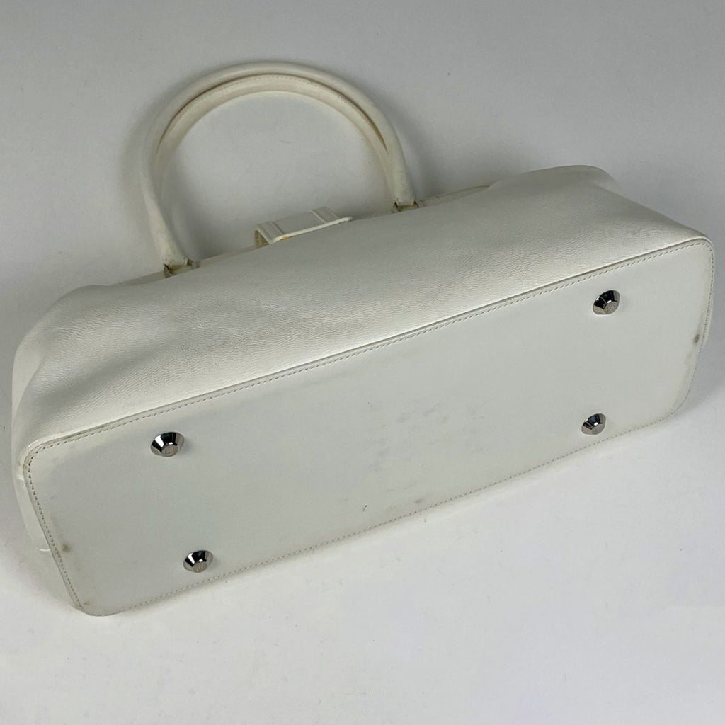 Dior Logo Handbag Flight Line Leather White — view 2