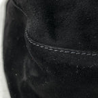 Fendi Zucca Logo Shoulder Bag Suede Black — view 3