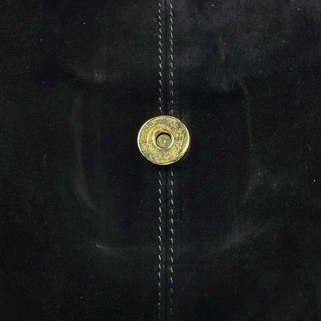 Fendi Zucca Logo Shoulder Bag Suede Black — view 5