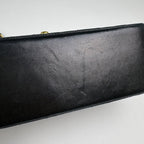 Chanel Diana Quilted Single Flap Chain Shoulder Bag CC Logo Leather Black — view 3