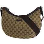 Gucci GG Pattern Shoulder Bag Canvas Brown