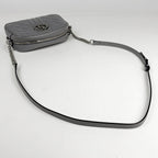 Gucci GG Marmont Chain Shoulder Bag Quilted Leather Gray — view 4