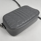 Gucci GG Marmont Chain Shoulder Bag Quilted Leather Gray — view 2