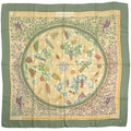 Hermes Carre 90 Wwwhermescom World Map Scarf Silk Green Multicolor