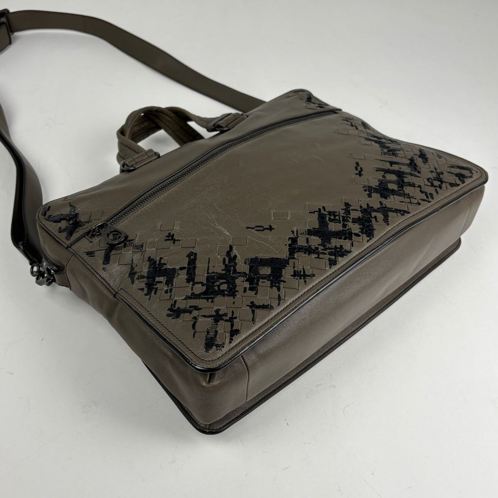 Bottega Veneta Intrecciato Business Bag 2-Way Leather Gray — view 2