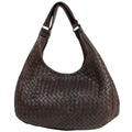 Bottega Veneta Intrecciato Campana Shoulder Bag Leather Brown