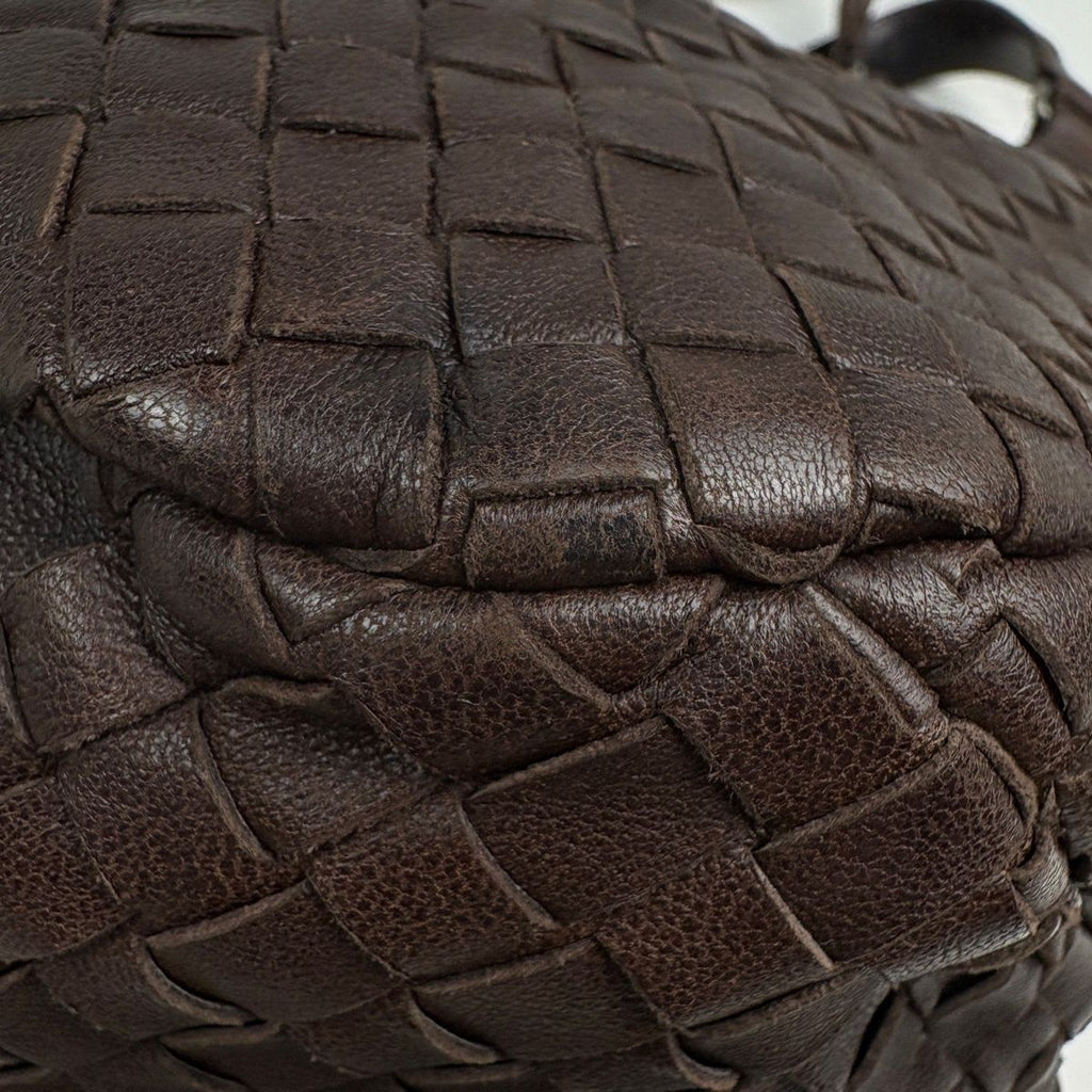 Bottega Veneta Intrecciato Campana Shoulder Bag Leather Brown — view 3