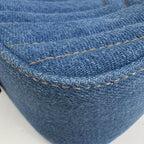 Gucci GG Marmont Chain Shoulder Bag Double Denim Light Blue — view 3