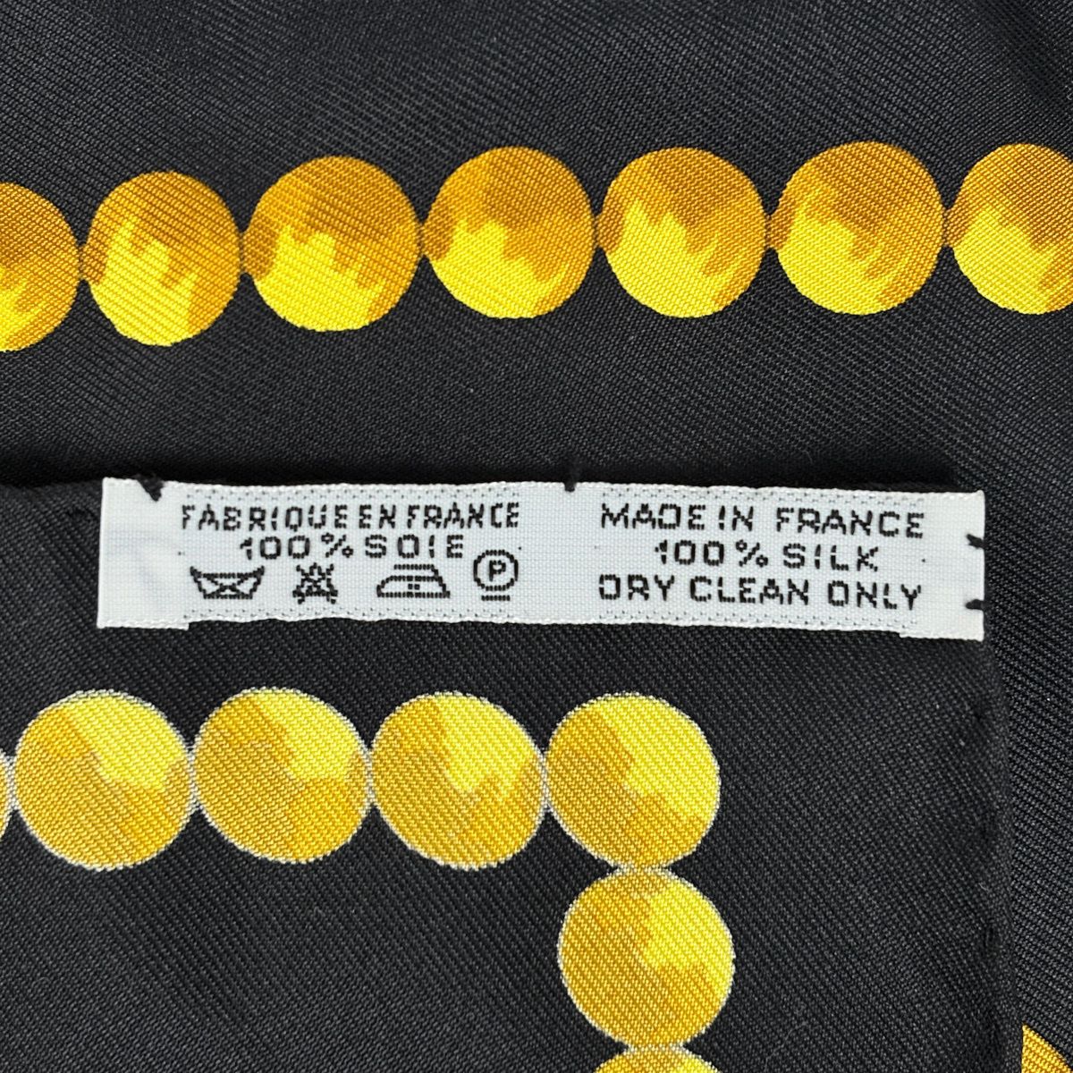 Hermes Carre 90 Cuillers D'afrique African Spoon Scarf Silk Black Yellow — view 2